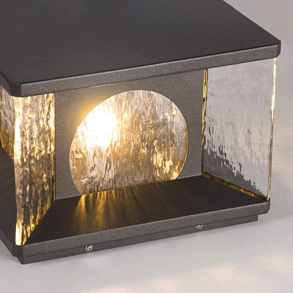 Ray Modern Transparent Rectangular Glass Outdoor Floor Lamp - Neutral Decor
