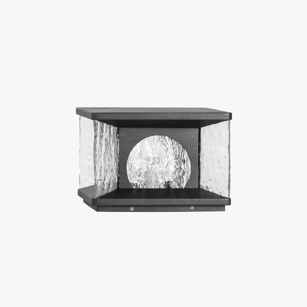 Ray Modern Transparent Rectangular Glass Outdoor Floor Lamp - Neutral Decor