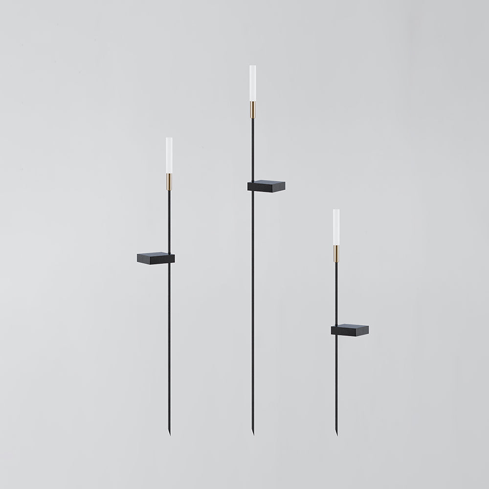 Ray Modern Reed Solar Outdoor Post Light - Neutral Decor