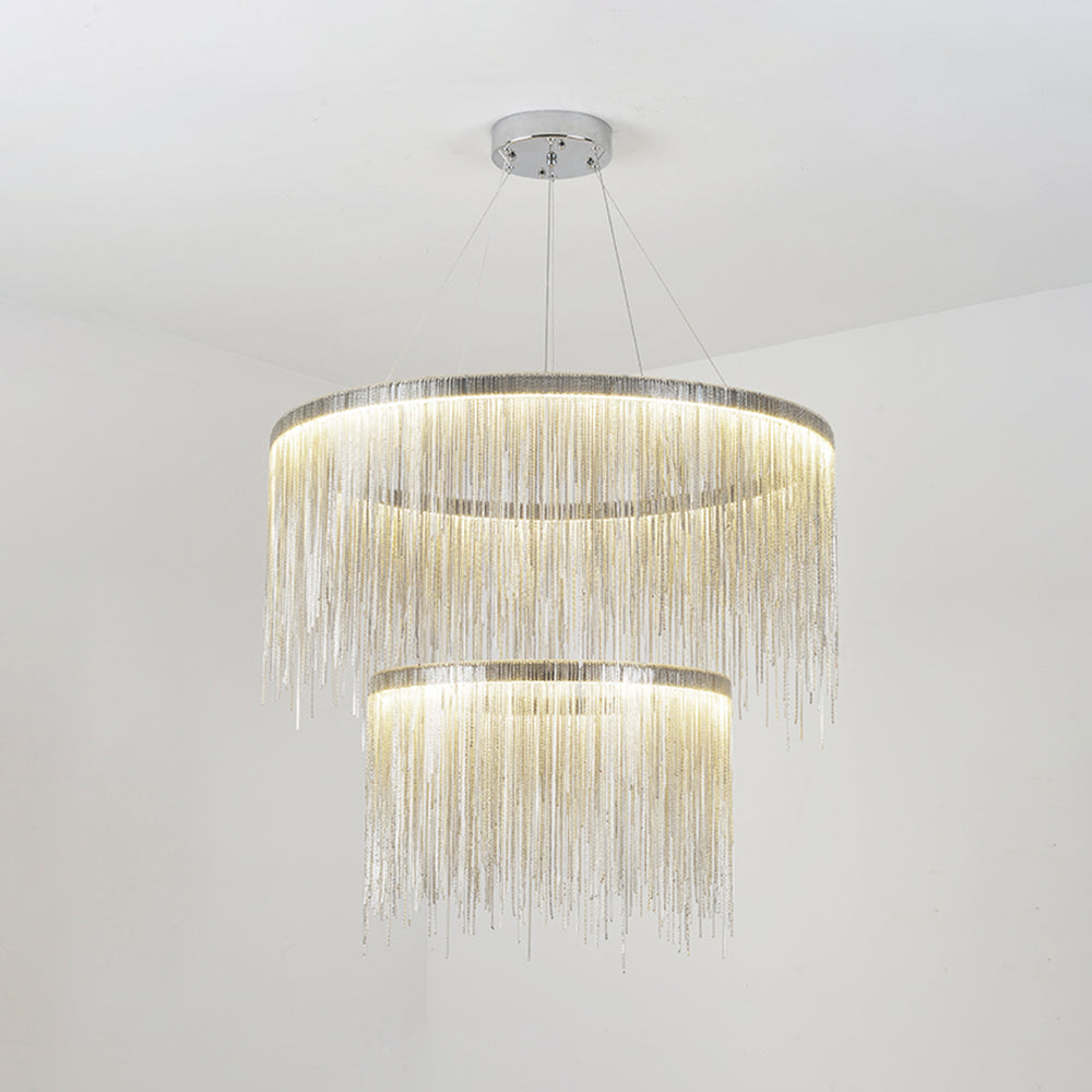 Arisha Tassel Chain Art Deco Pendant Light Living Room Hall - Neutral Decor