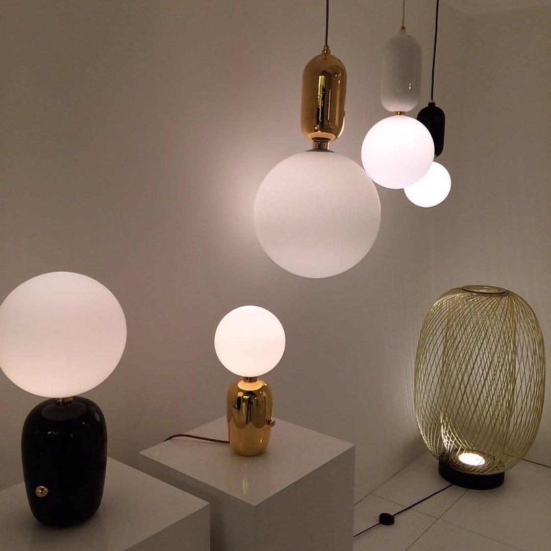 Nyxen Glass Industrial Table Lamp