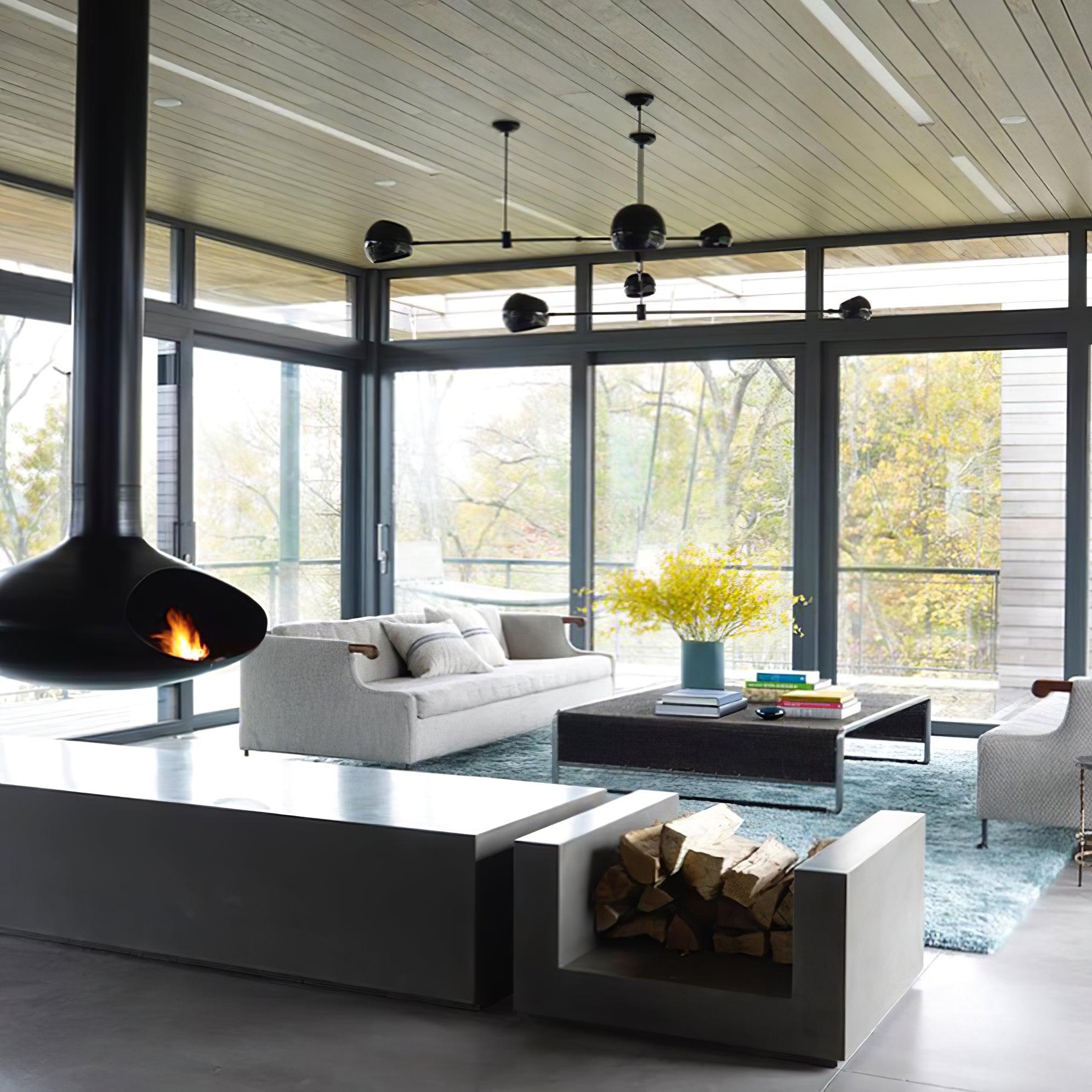 Celanella Chandelier Black Glass Acaba Elegant