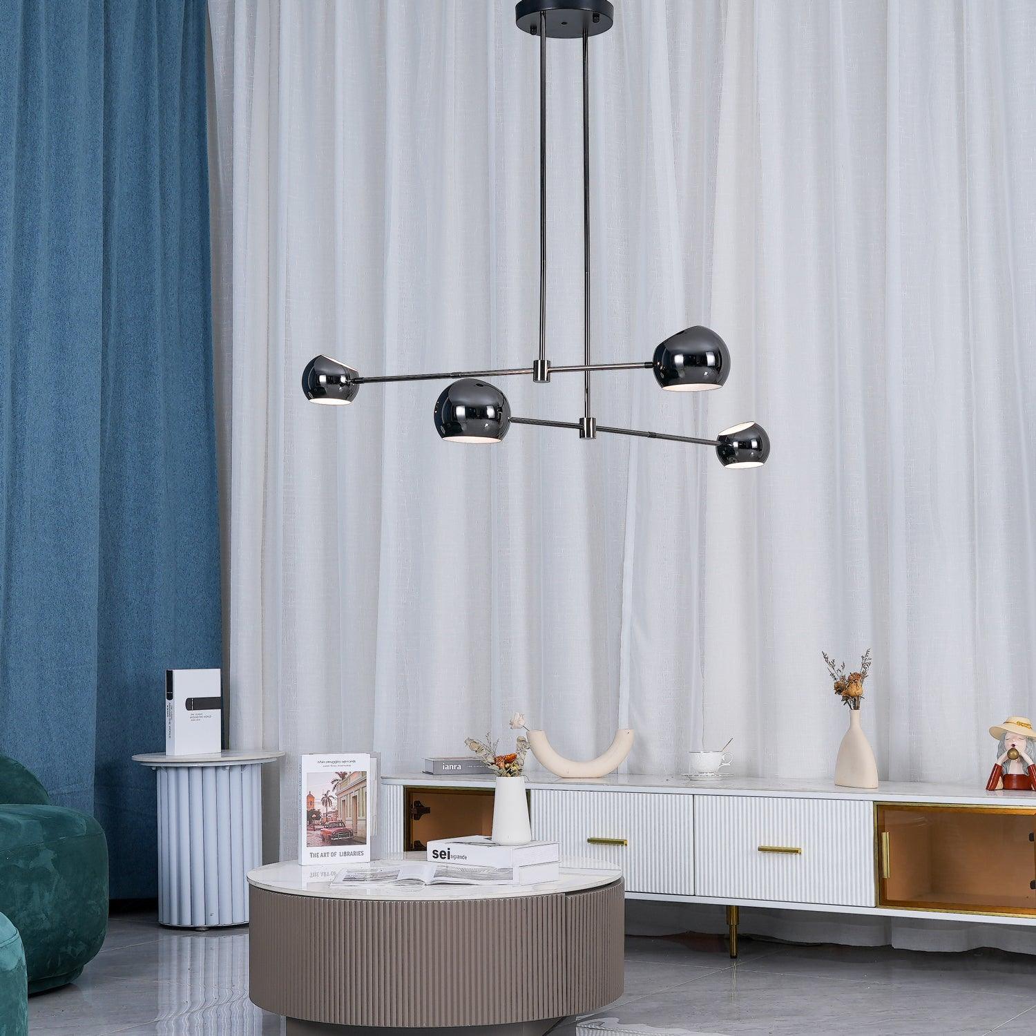 Celanella Chandelier Black Glass Acaba Elegant