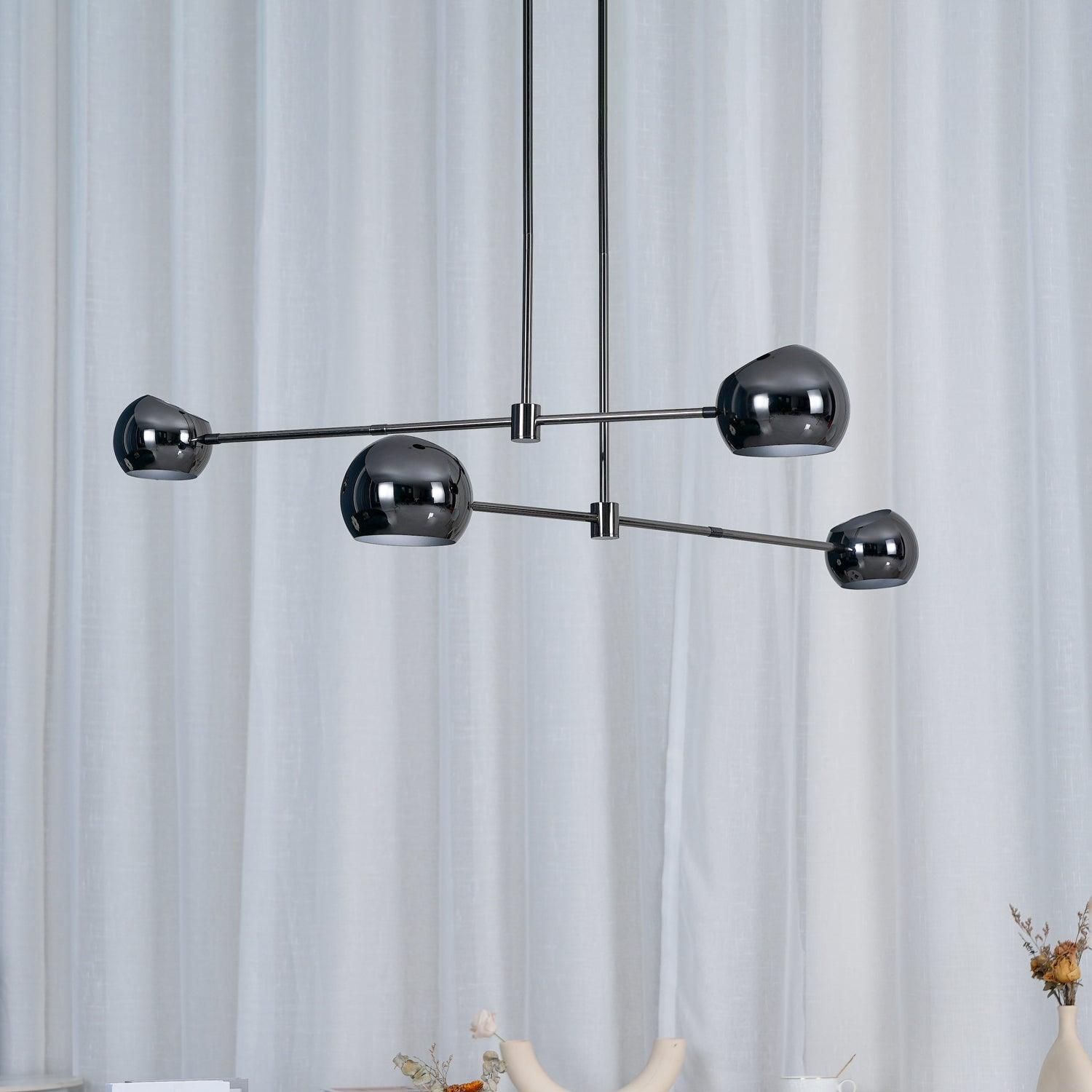 Celanella Chandelier Black Glass Acaba Elegant