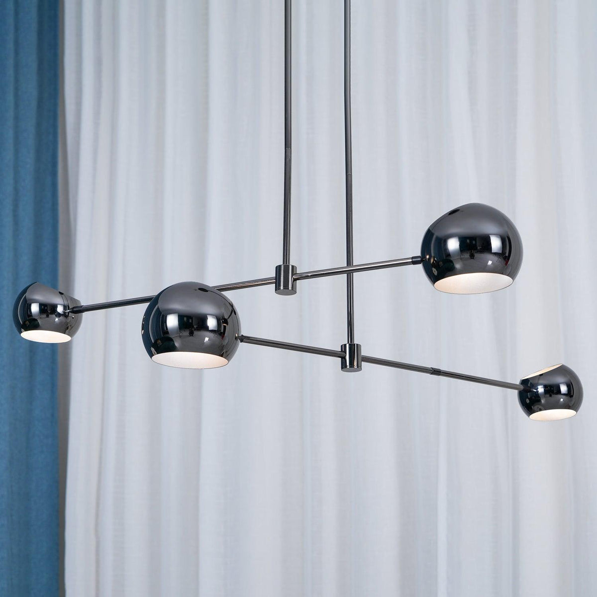 Celanella Chandelier Black Glass Acaba Elegant