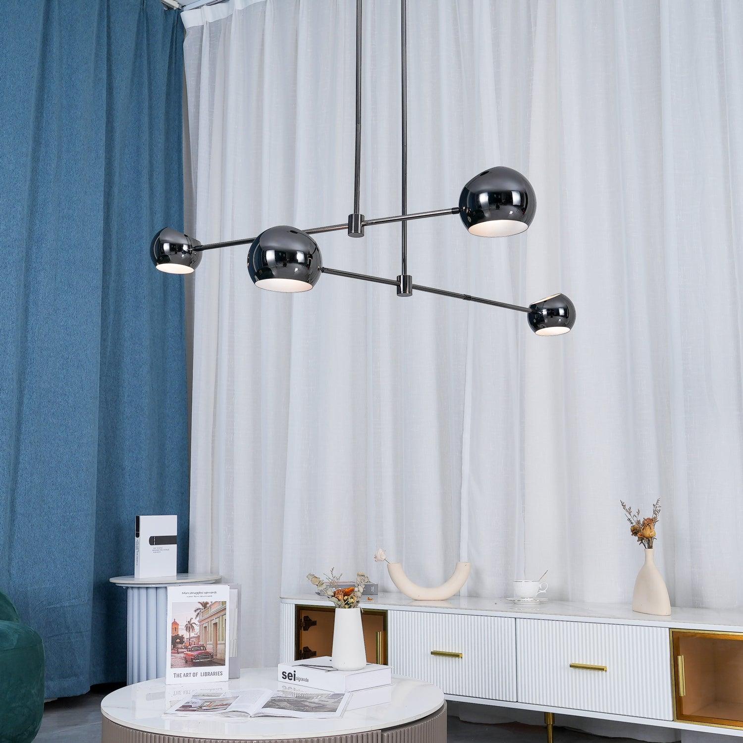 Celanella Chandelier Black Glass Acaba Elegant