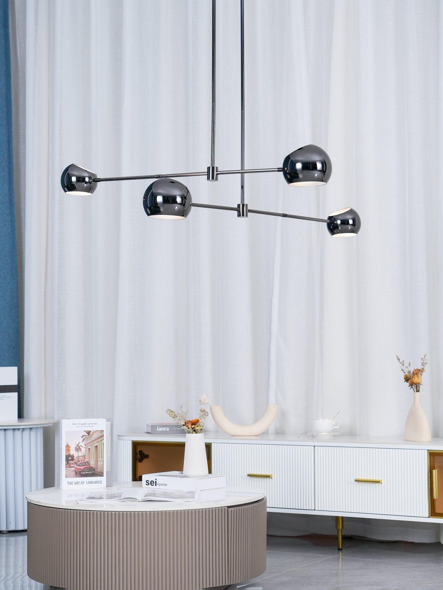 Celanella Chandelier Black Glass Acaba Elegant