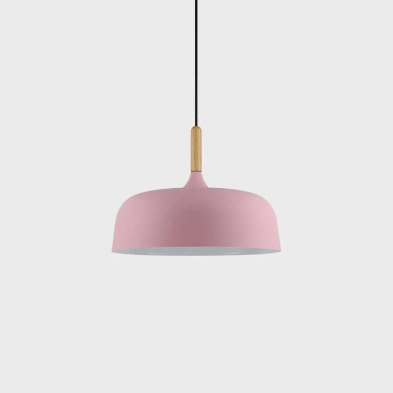 Sylivenne Pendant Lamp White Shade Wood
