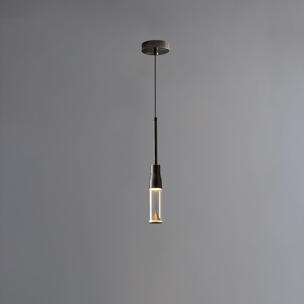 Lominex Pendant Lamp Acrylic Hat Plate Chrome Modern