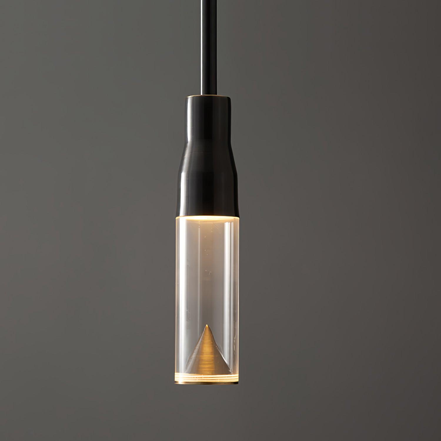 Lominex Pendant Lamp Acrylic Hat Plate Chrome Modern