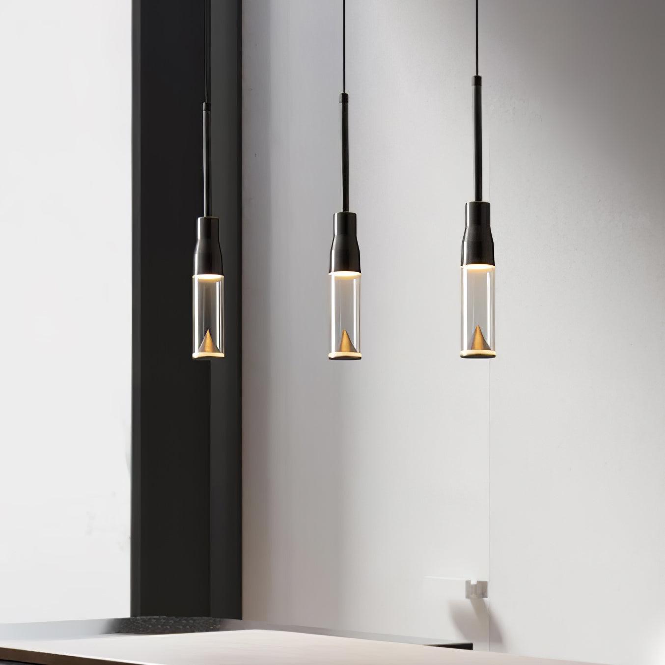 Lominex Pendant Lamp Acrylic Hat Plate Chrome Modern