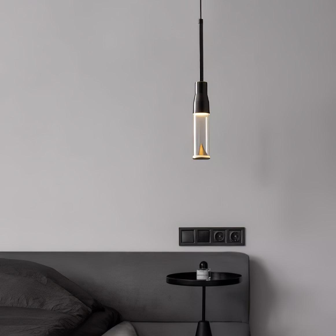 Lominex Pendant Lamp Acrylic Hat Plate Chrome Modern