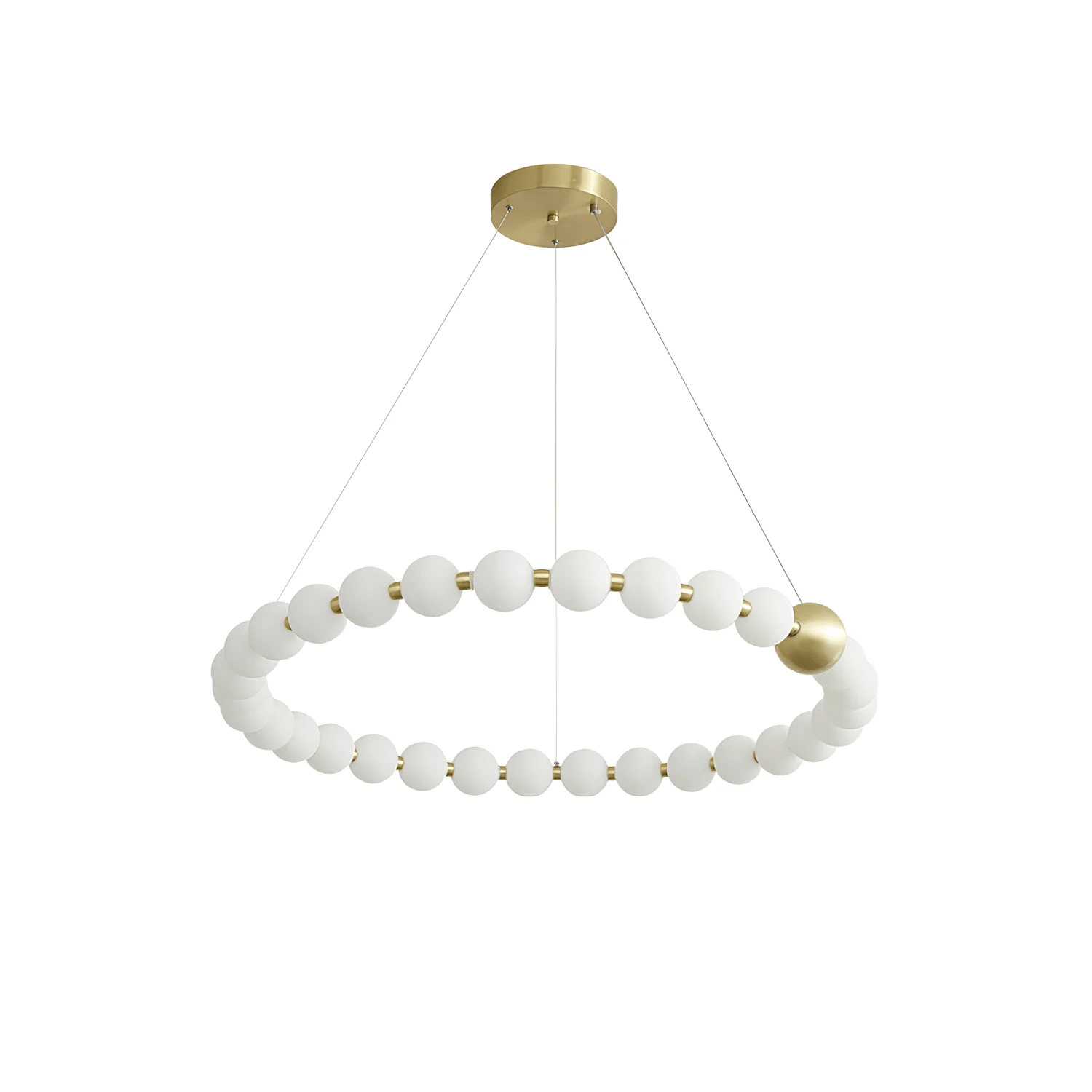 Cetalan Elegance Art Pearls Plastic Chandelier - Neutral Decor