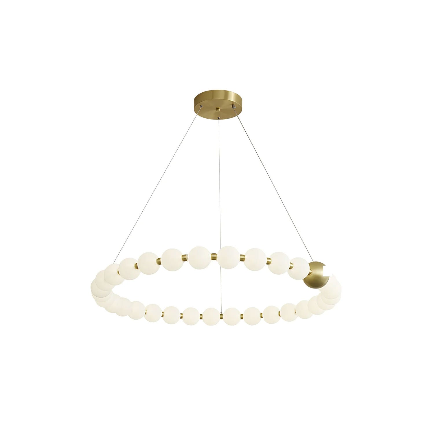 Cetalan Elegance Art Pearls Plastic Chandelier - Neutral Decor
