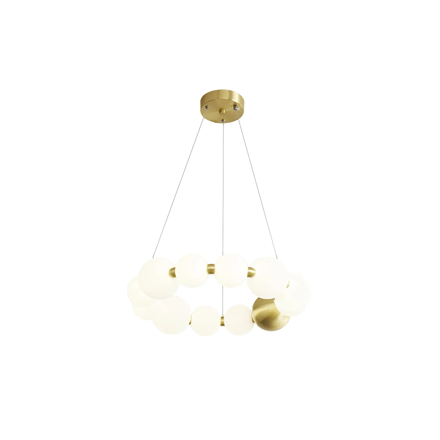 Cetalan Elegance Art Pearls Plastic Chandelier - Neutral Decor