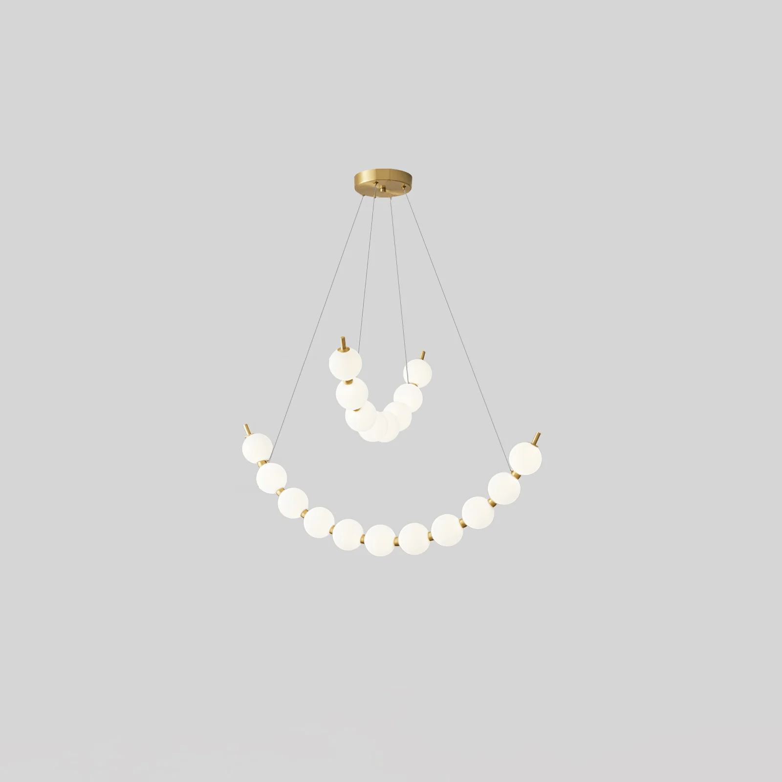Cetalan Elegance Art Pearls Plastic Chandelier - Neutral Decor
