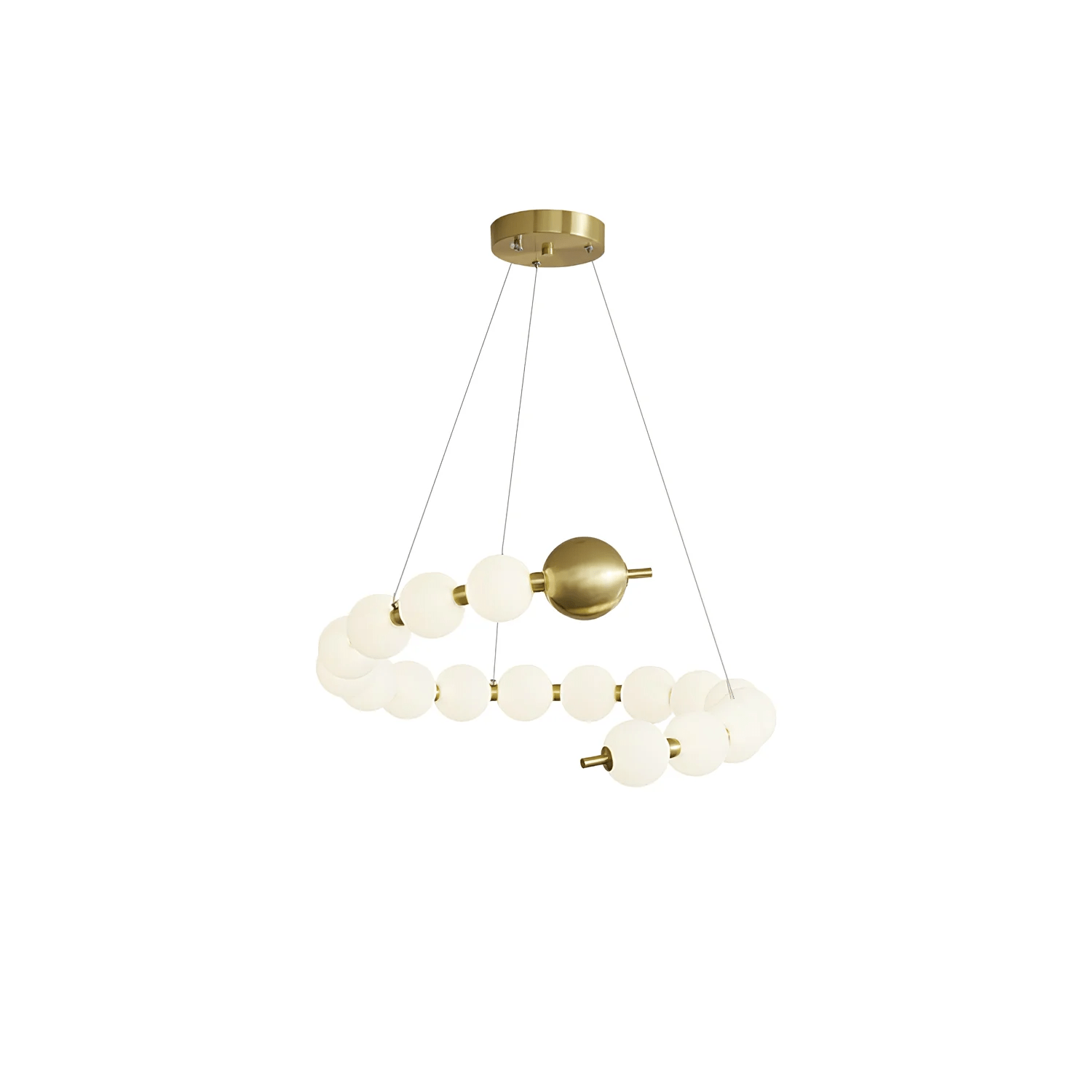 Cetalan Elegance Art Pearls Plastic Chandelier - Neutral Decor