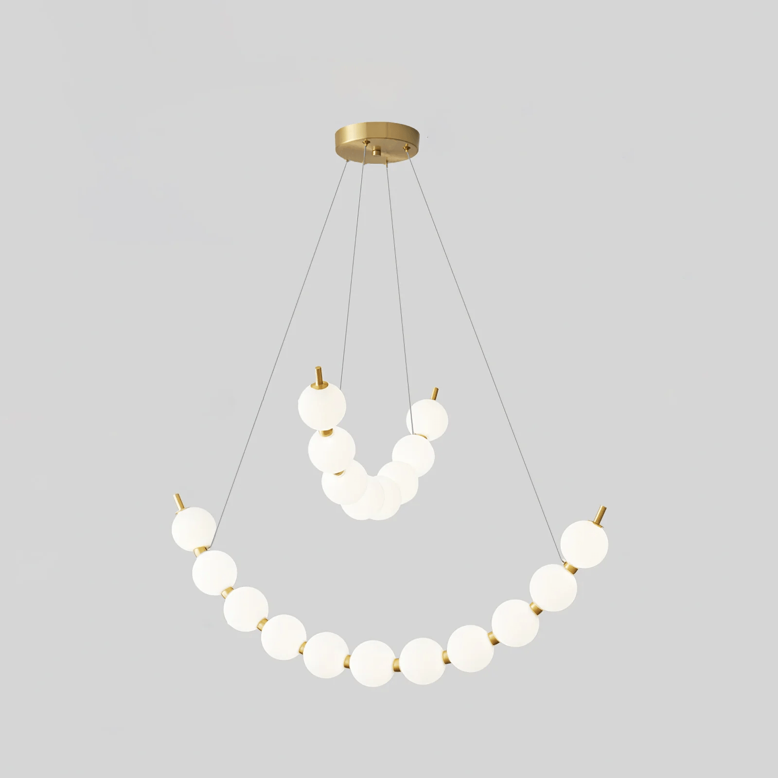 Cetalan Elegance Art Pearls Plastic Chandelier - Neutral Decor