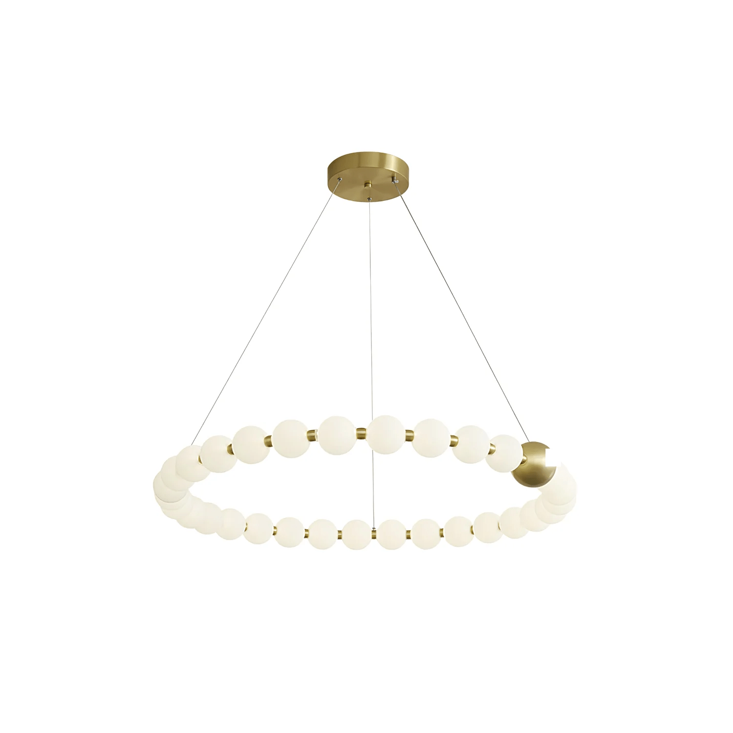 Cetalan Elegance Art Pearls Plastic Chandelier - Neutral Decor