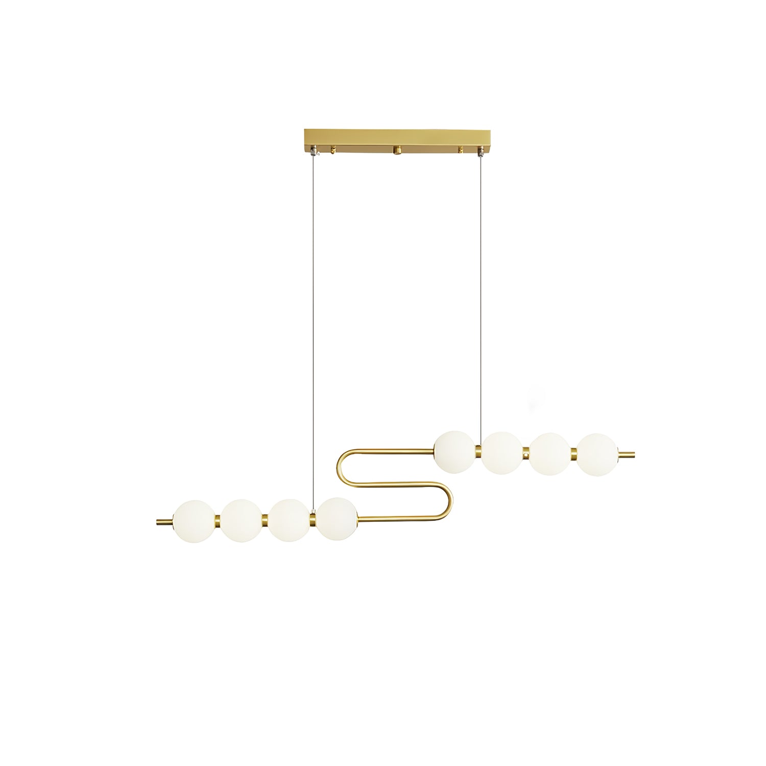 Cetalan Elegance Art Pearls Plastic Chandelier - Neutral Decor