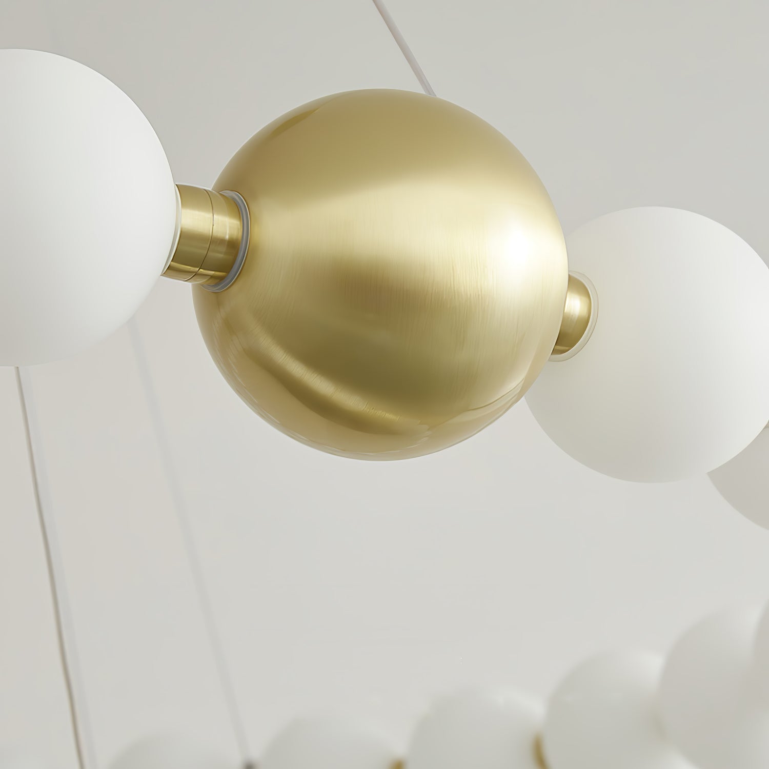 Cetalan Elegance Art Pearls Plastic Chandelier - Neutral Decor