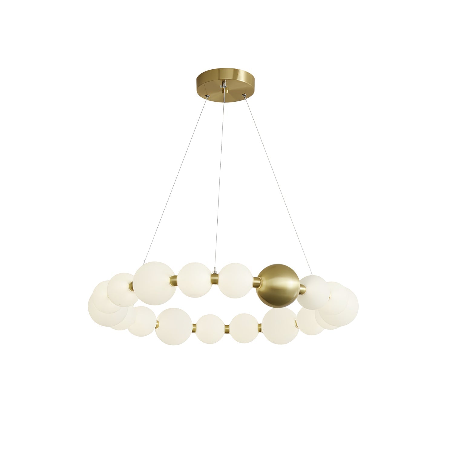 Cetalan Elegance Art Pearls Plastic Chandelier - Neutral Decor