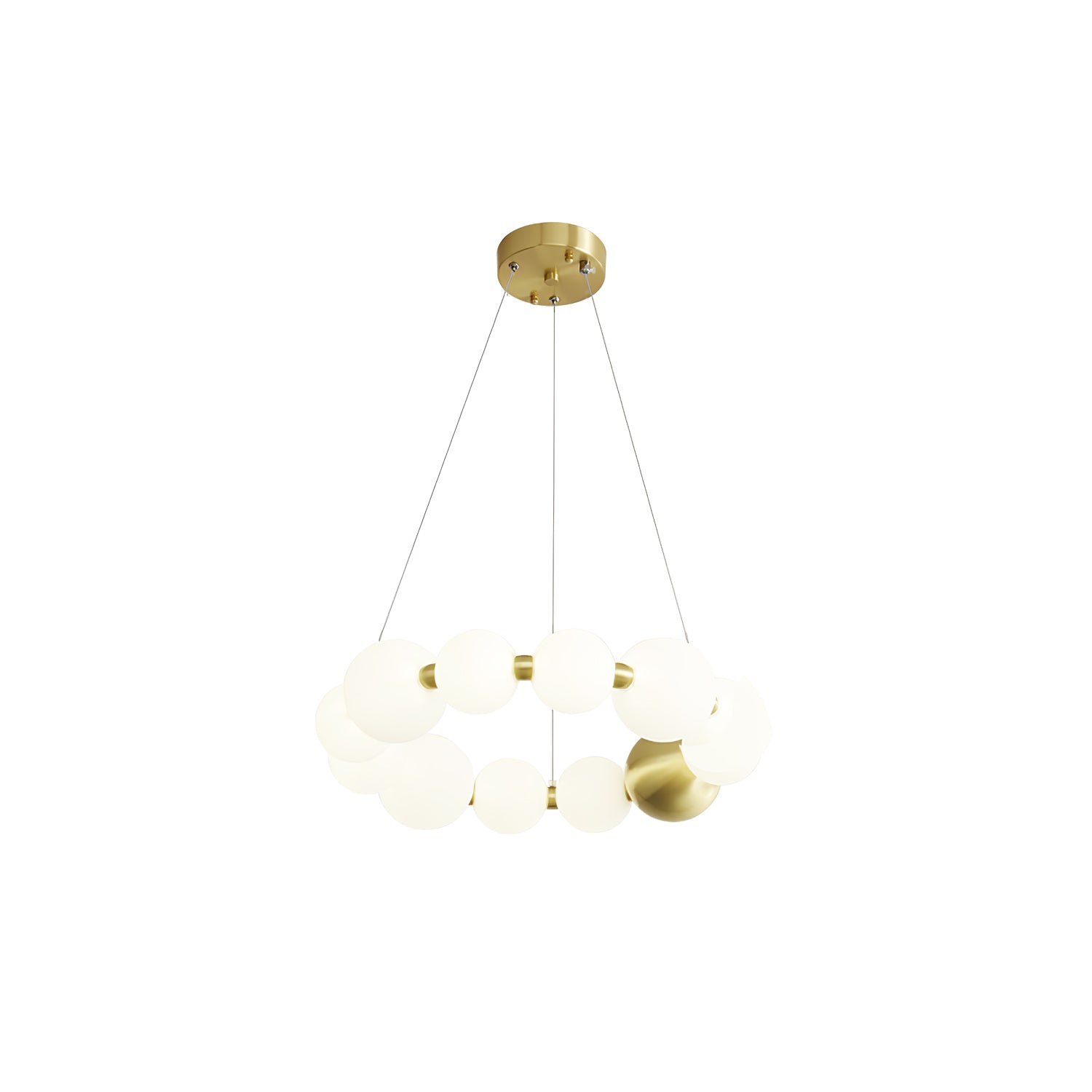Cetalan Elegance Art Pearls Plastic Chandelier - Neutral Decor