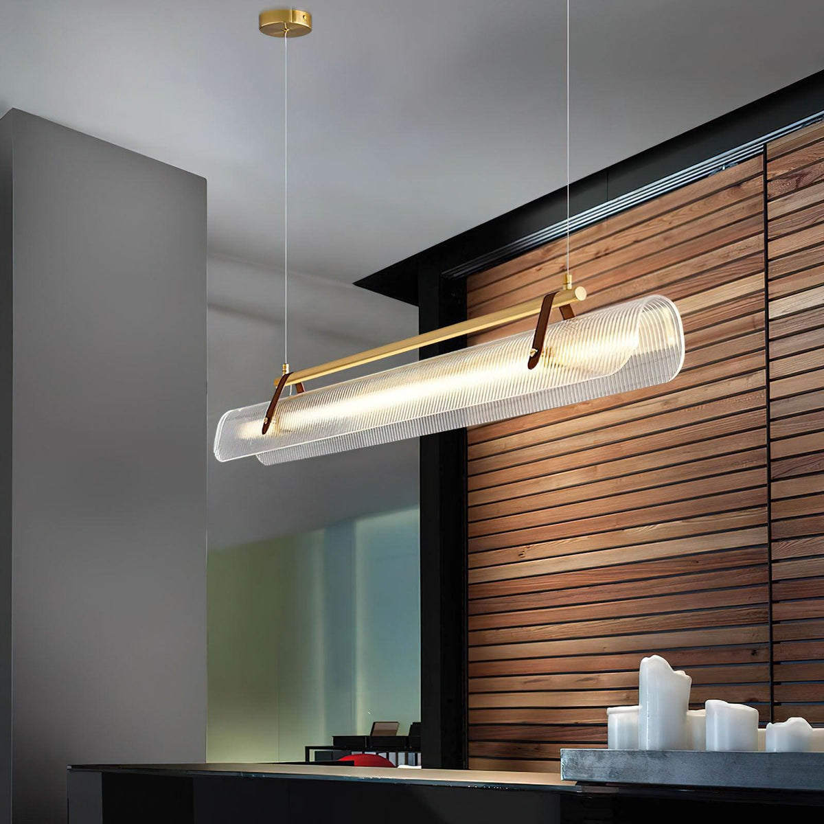 Niraenne Pendant Lamp Acrylic Linear Modern for Dining Room