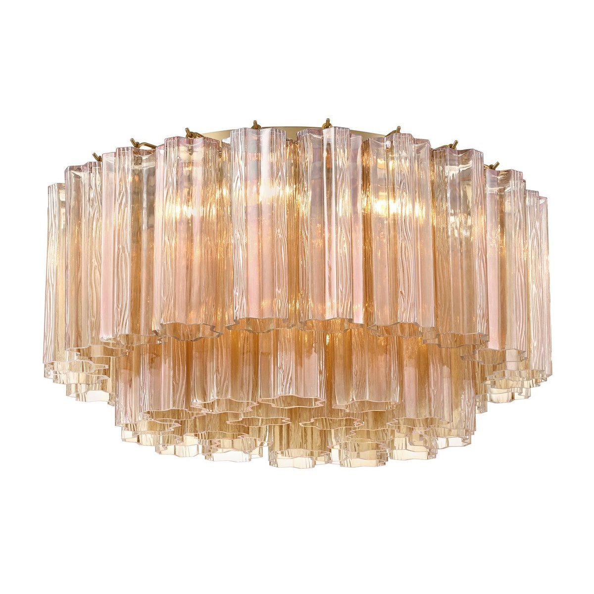 Eiruaya Ceiling Lamp Glass Tube Layered Amber