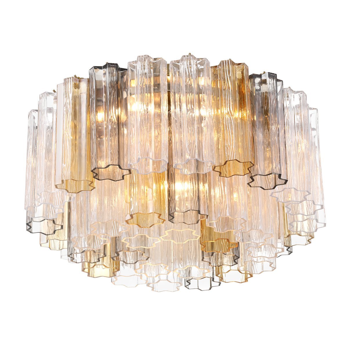 Eiruaya Ceiling Lamp Glass Tube Layered Amber