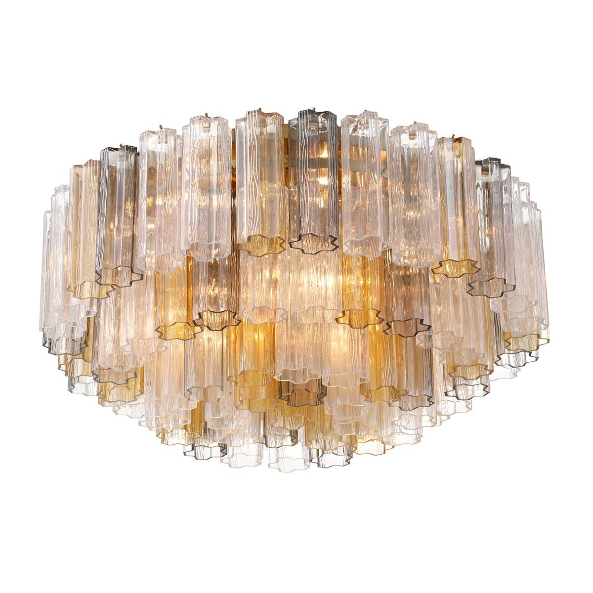 Eiruaya Ceiling Lamp Glass Tube Layered Amber