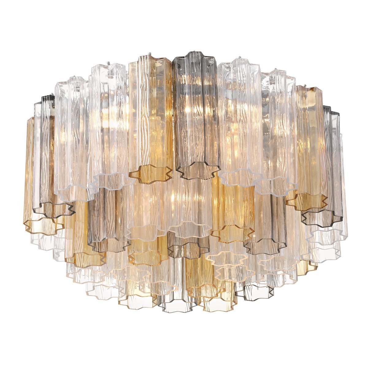 Eiruaya Ceiling Lamp Glass Tube Layered Amber