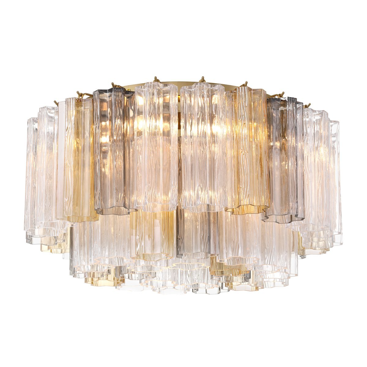 Eiruaya Ceiling Lamp Glass Tube Layered Amber