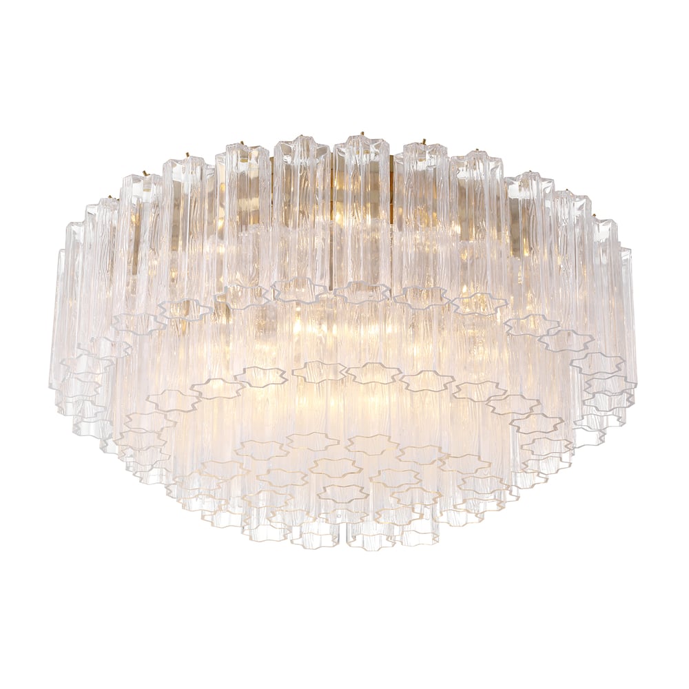 Eiruaya Ceiling Lamp Glass Tube Layered Amber