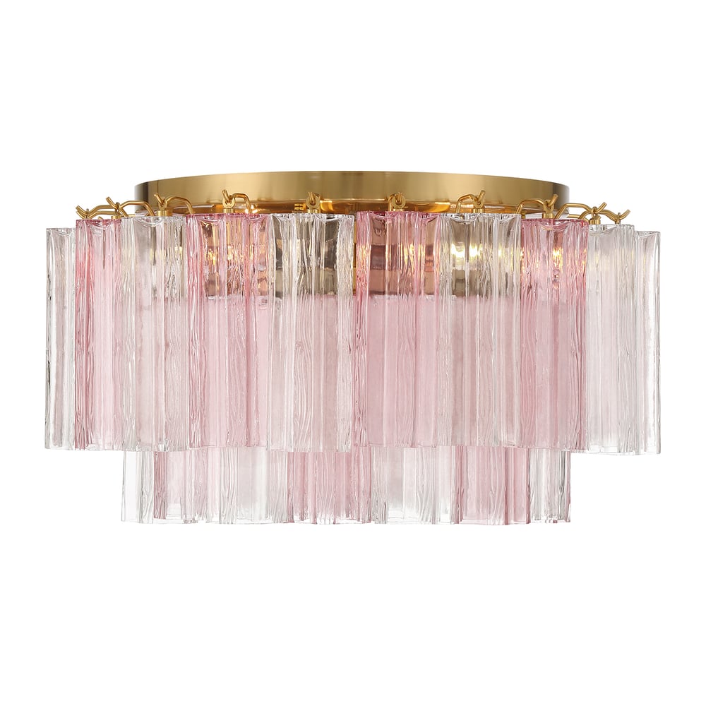 Eiruaya Ceiling Lamp Glass Tube Layered Amber