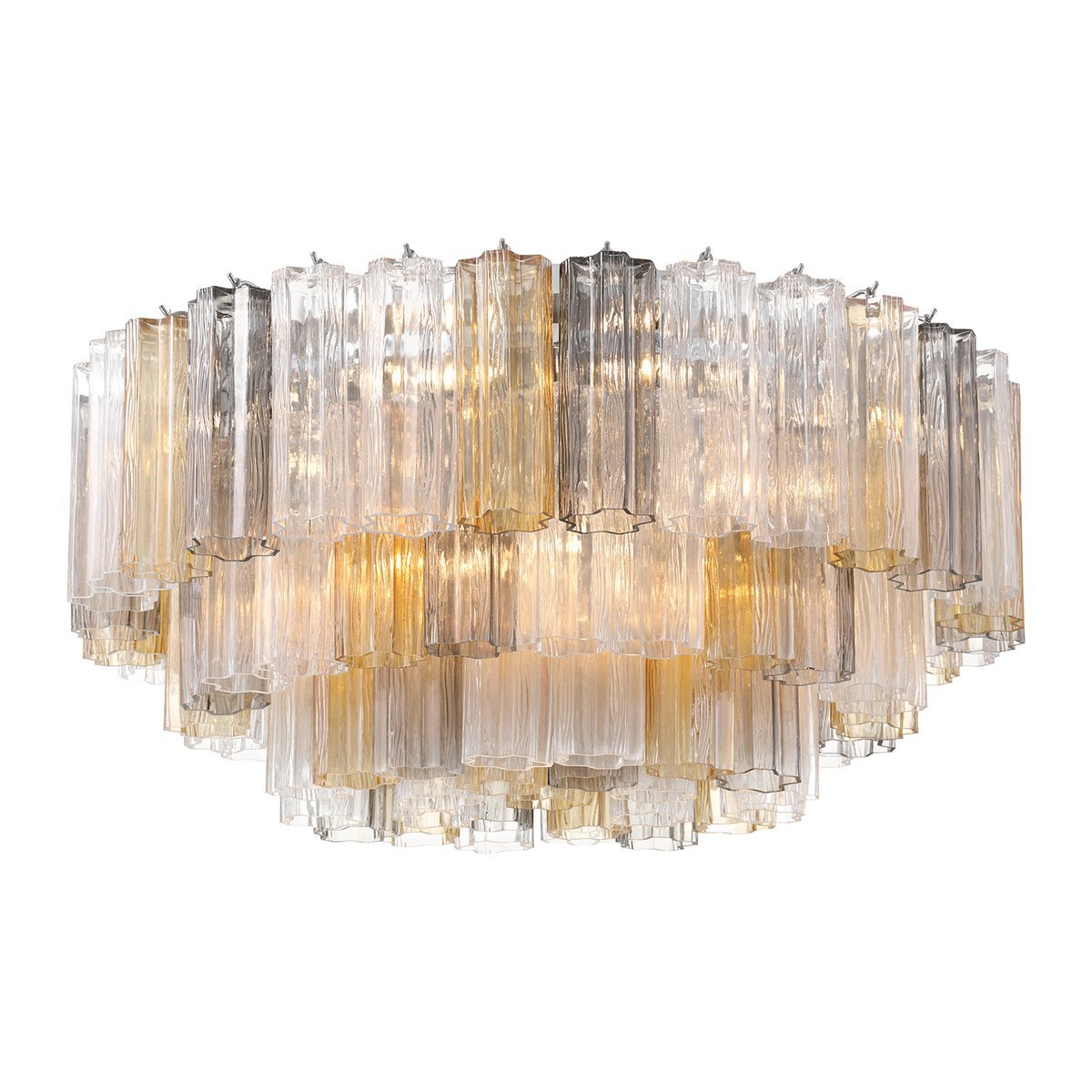 Eiruaya Ceiling Lamp Glass Tube Layered Amber
