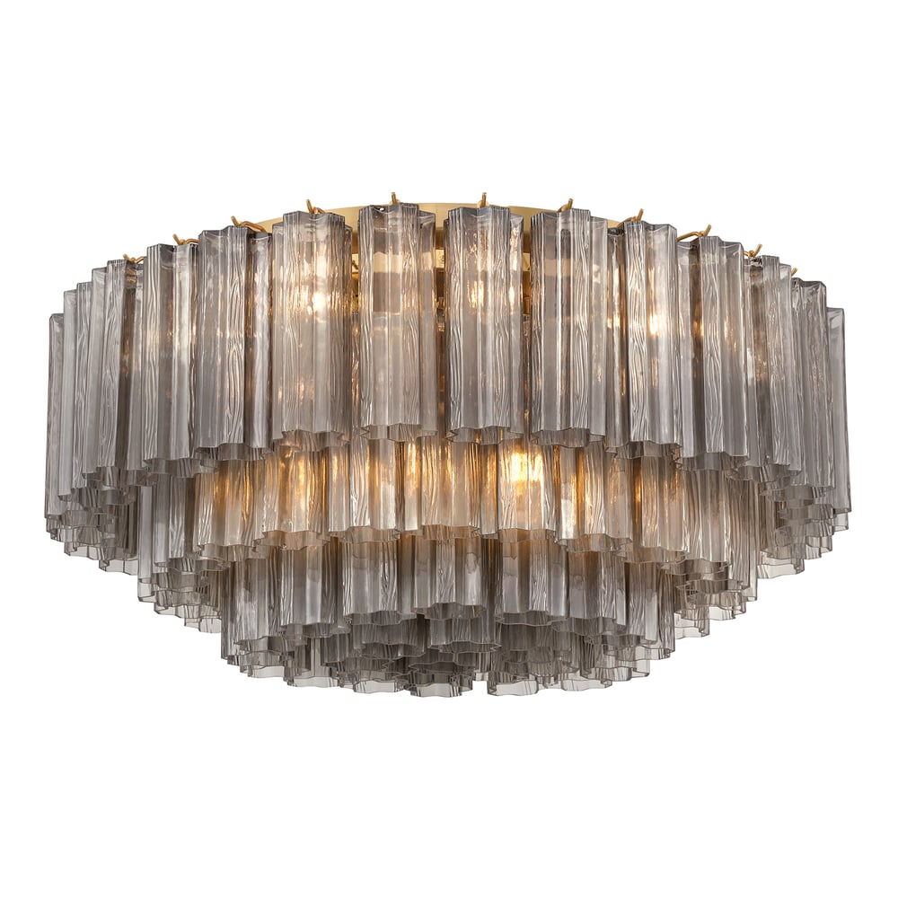 Eiruaya Ceiling Lamp Glass Tube Layered Amber