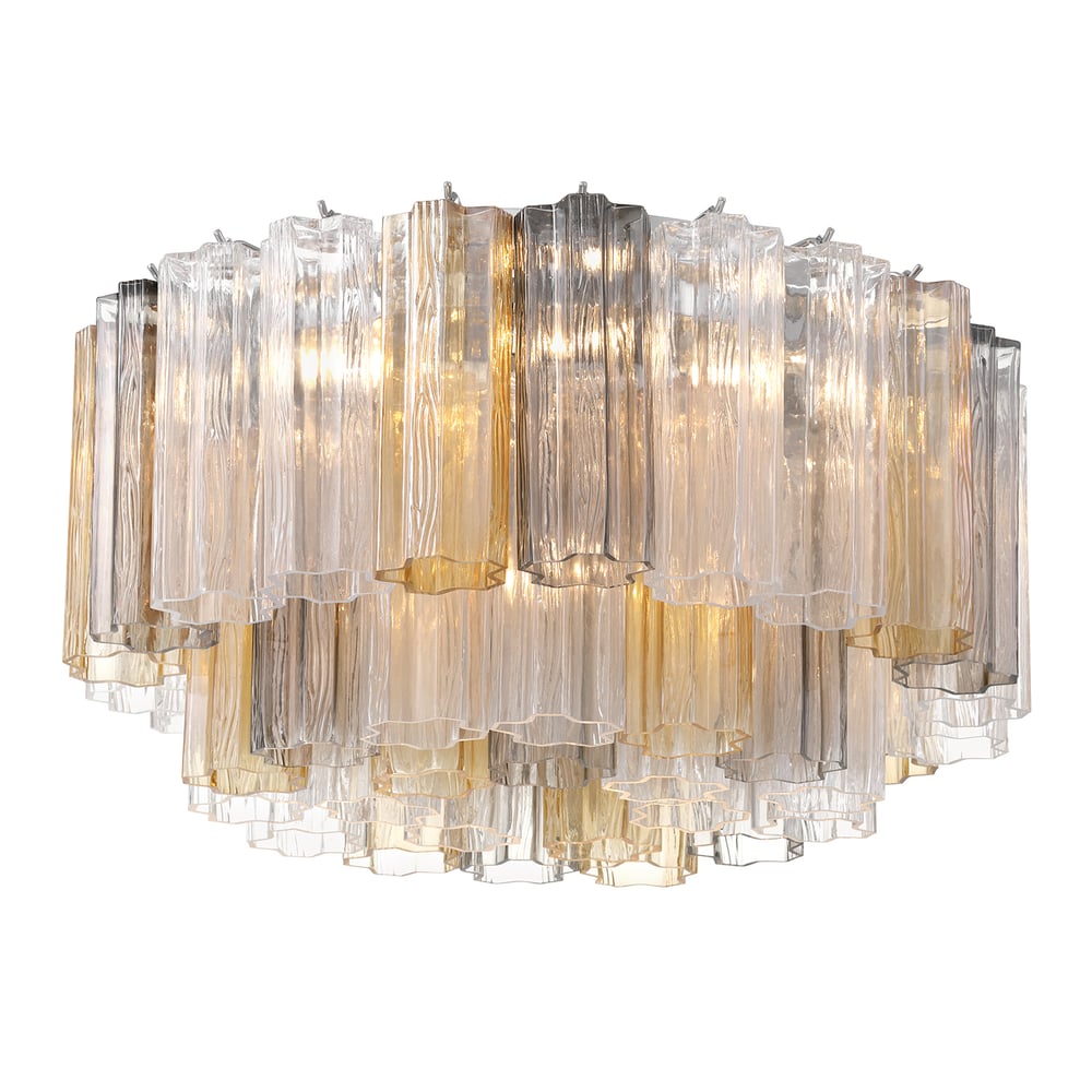 Eiruaya Ceiling Lamp Glass Tube Layered Amber