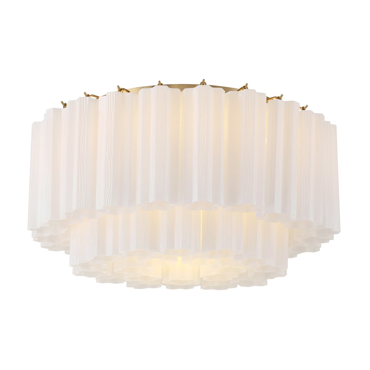 Eiruaya Ceiling Lamp Glass Tube Layered Amber