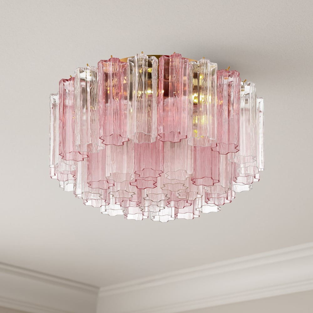 Eiruaya Ceiling Lamp Glass Tube Layered Amber