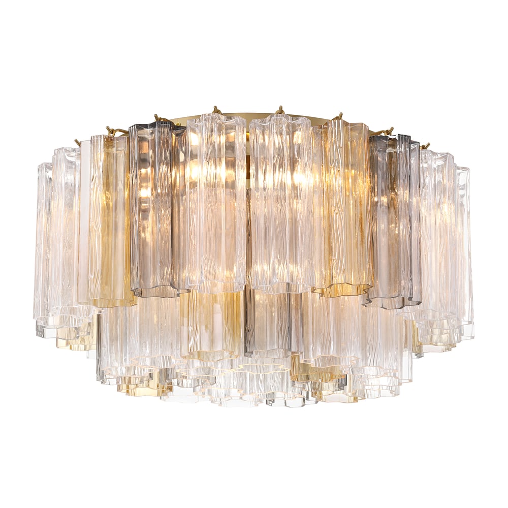 Eiruaya Ceiling Lamp Glass Tube Layered Amber