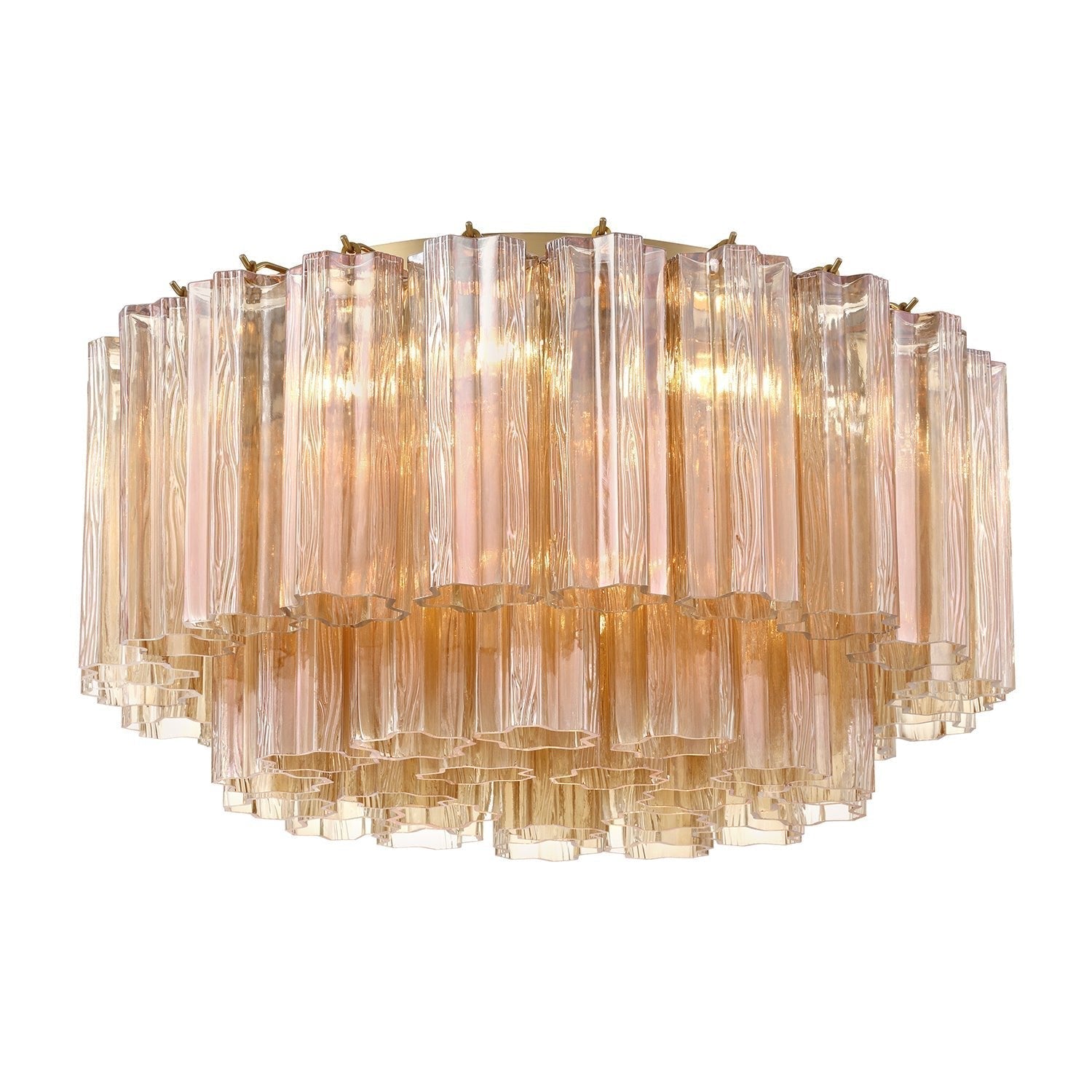 Eiruaya Ceiling Lamp Glass Tube Layered Amber