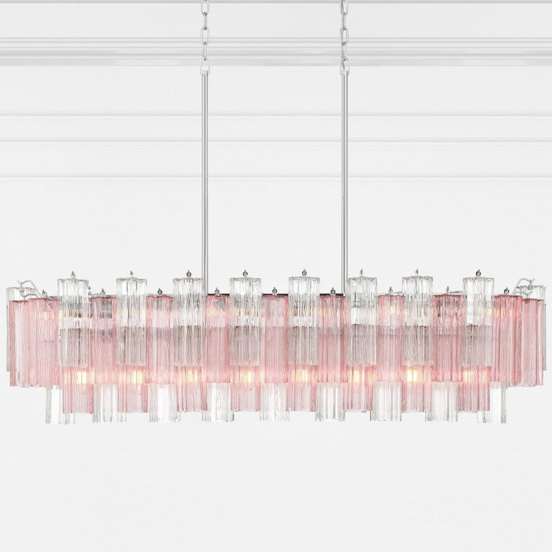Eiriseon Linear Chandelier Glass Tube Tiered Amber
