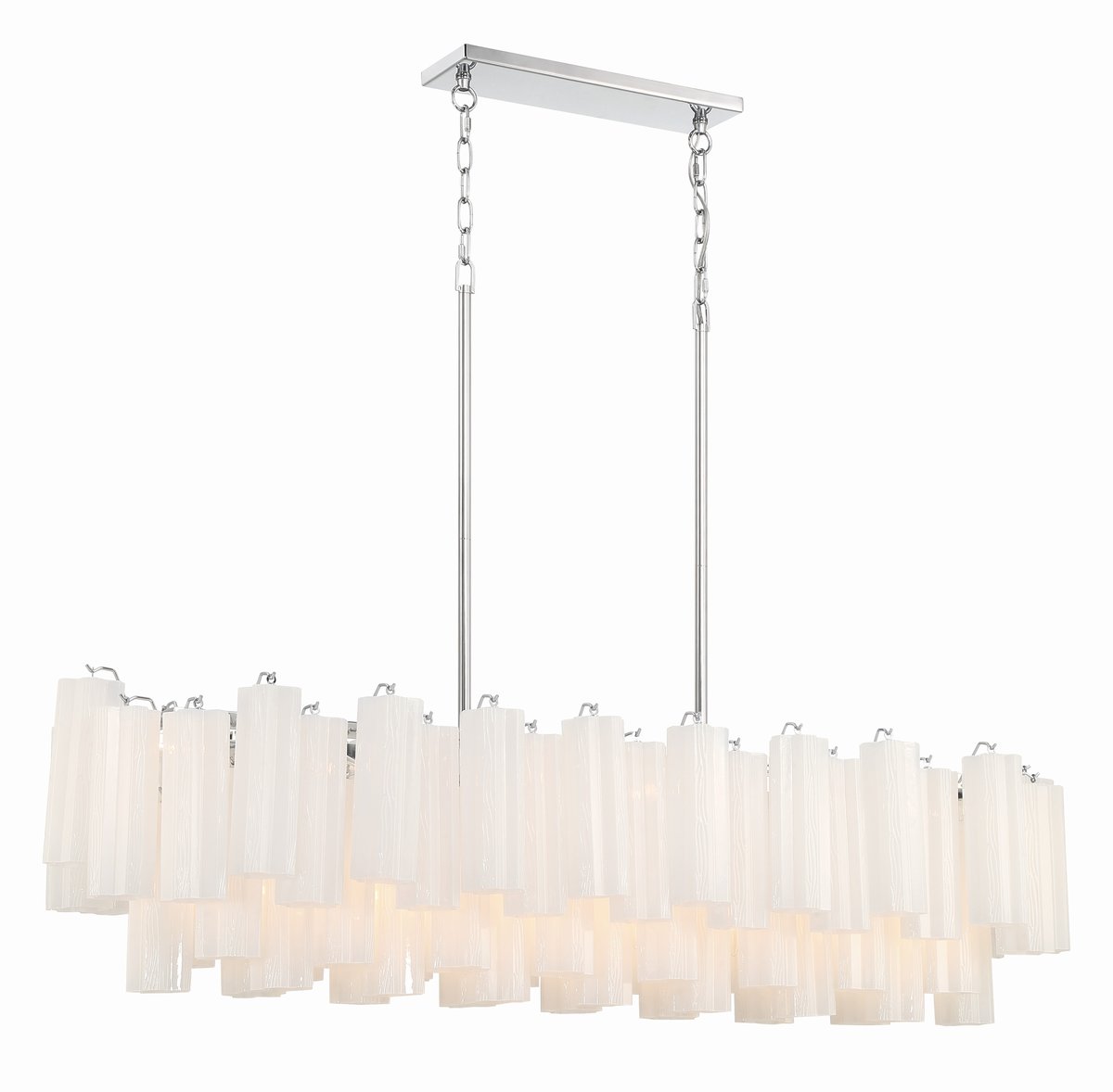 Eiriseon Linear Chandelier Glass Tube Tiered Amber