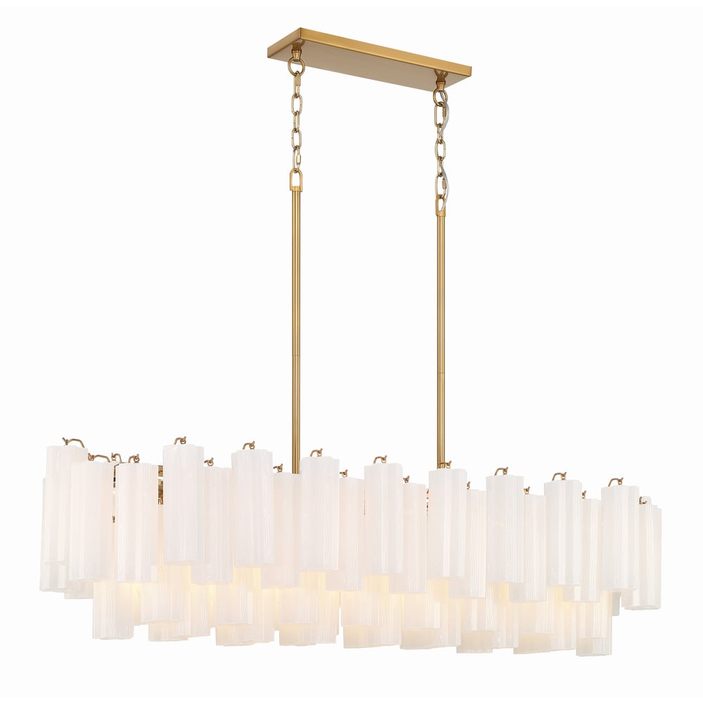 Eiriseon Linear Chandelier Glass Tube Tiered Amber