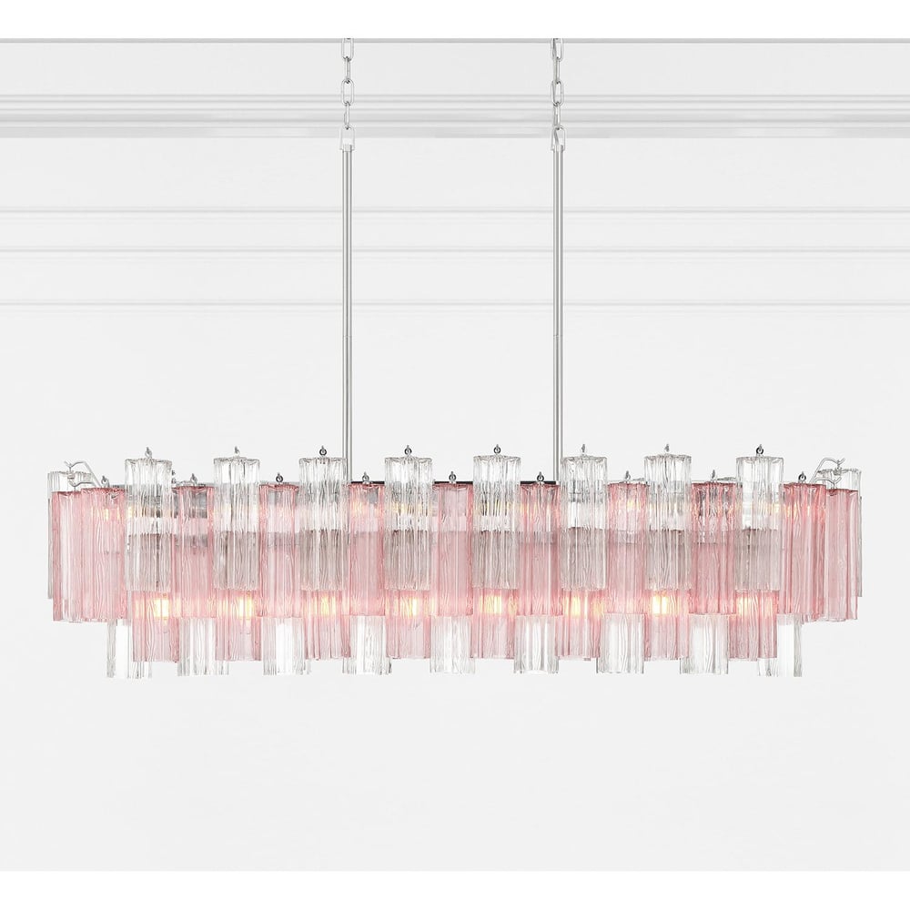 Eiriseon Linear Chandelier Glass Tube Tiered Amber