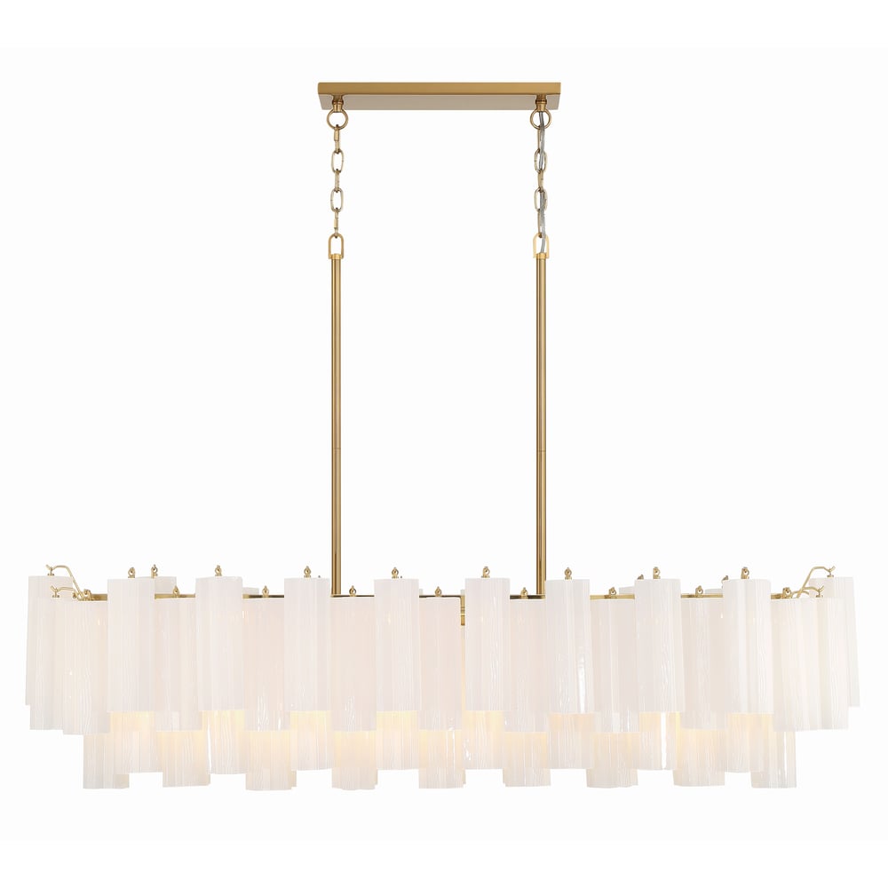 Eiriseon Linear Chandelier Glass Tube Tiered Amber