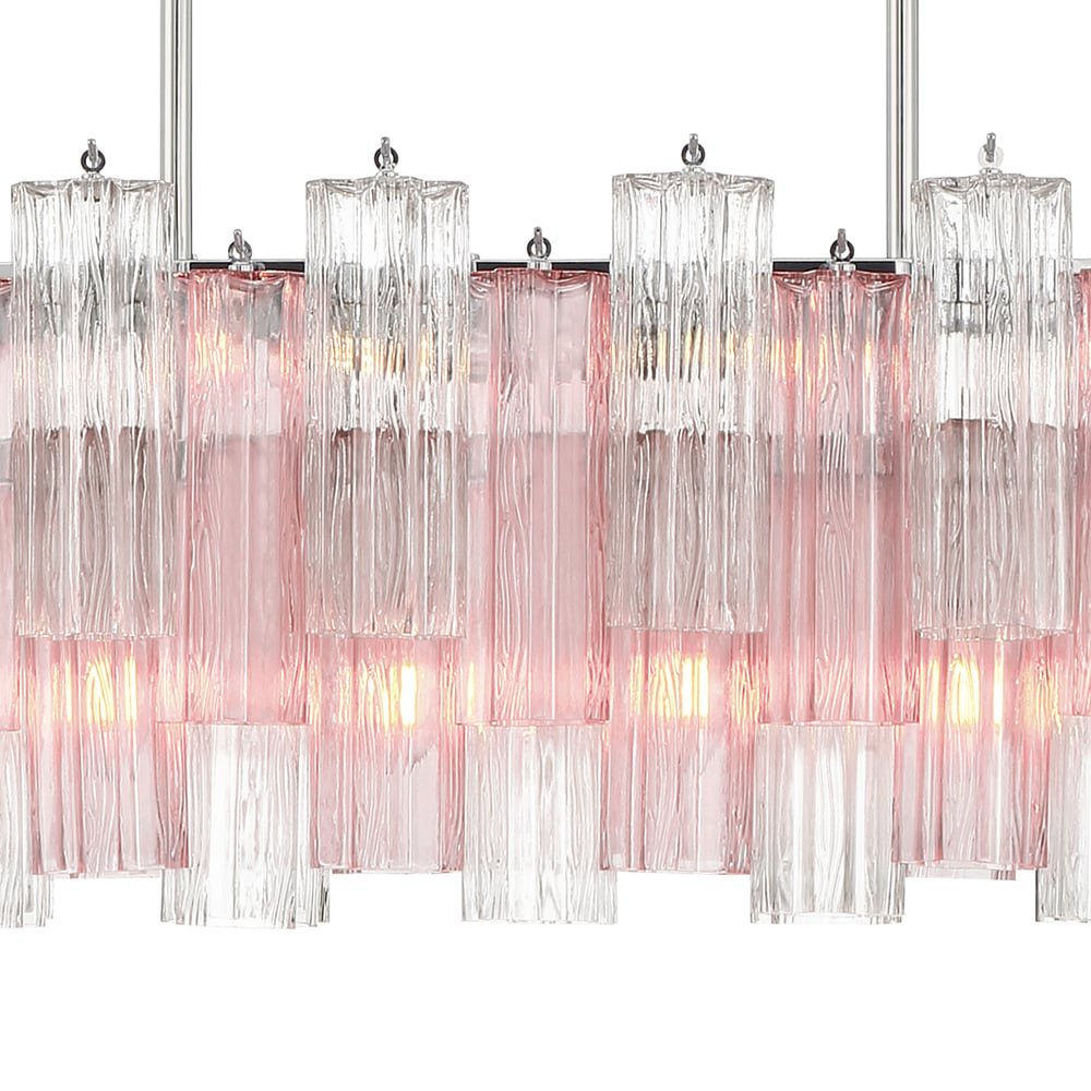 Eiriseon Linear Chandelier Glass Tube Tiered Amber