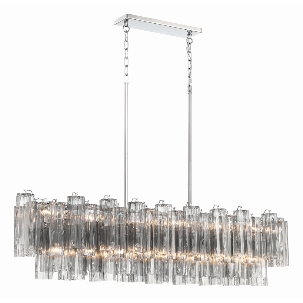 Eiriseon Linear Chandelier Glass Tube Tiered Amber