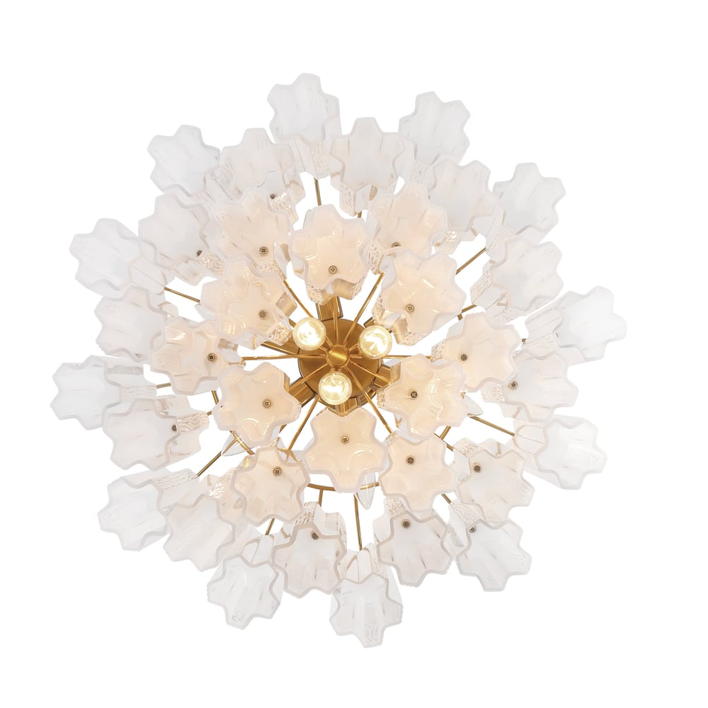 Namo Murano Chandelier Glass Tube Layered Amber